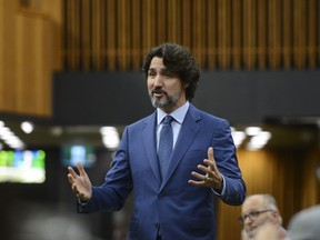 Prime Minister Justin Trudeau speaks during the special committee on the COVID-19 pandemic in the House of Commons in Ottawa on Wednesday, June 10, 2020.