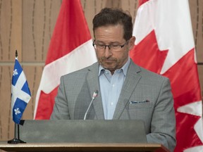 Bloc leader Yves-Francois Blanchet is seen during a news conference in Ottawa, Thursday, June 18, 2020.