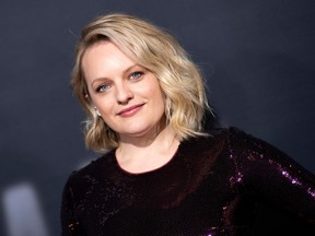 Elisabeth Moss arrives for "The Invisible Man" premiere at the TCL Chinese theatre in Hollywood on Feb. 24, 2020.