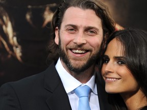 Actress Jordana Brewster and husband Andrew Form arrive at the World premiere of "A Nightmare on Elm Street" in Hollywood, Calif., on April 27, 2010.