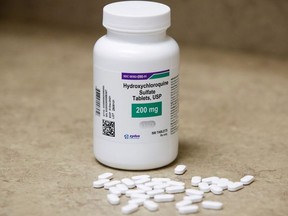 The drug hydroxychloroquine, pushed by U.S. President Donald Trump and others in recent months as a possible treatment to people infected with the coronavirus disease (COVID-19), is displayed at the Rock Canyon Pharmacy in Provo, Utah, U.S. May 27, 2020.