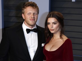 Sebastian Bear-McClard and wife Emily Ratajkowski.
Bear-McClard has come under fire and apologized for using inappropriate language.