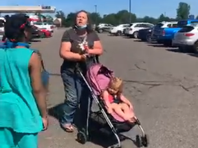 A parking lot Karen from Detroit is seen in this video blocking another woman from leaving a parking lot after a dispute.