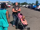 A parking lot Karen from Detroit is seen in this video blocking another woman from leaving a parking lot after a dispute. 