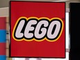 The Lego logo is displayed in this file photo.