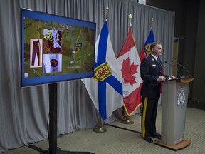 RCMP Supt. Darren Campbell provides an update of the Nova Scotia shootings at RCMP headquarters in Dartmouth, N.S., Tuesday, April 28, 2020.
