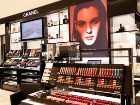 The Chanel makeup section of the Nordstrom flagship store is seen during a media preview in New York, U.S., October 21, 2019.