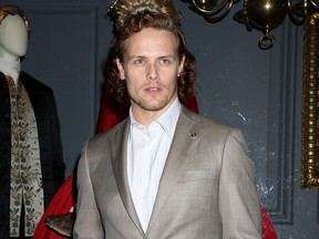 Sam Heughan attends "Outlander" and Saks Fifth Avenue Photocall at Saks Fifth Avenue on April 7, 2016 in New York.