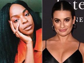 Samantha Ware, left, has accused Lea Michele of threatening to have her fired from "Glee."