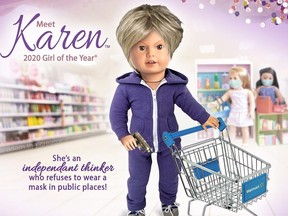 American Girl has slammed this fake advertisement for a "Karen" doll.