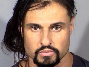 In this handout photo provided by the Las Vegas Metropolitan Police Department, Akshaya Kubiak poses for a mugshot on June 17, 2020 in Las Vegas, Nevada. Ash Armand, who stars in Showtimes controversial reality series Gigolos, was arrested for murder in Las Vegas.