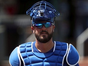 Catcher Cam Gallagher #36 of the Kansas City Royals is seen during summer workouts at Kauffman Stadium on July 09, 2020 in Kansas City, Missouri.