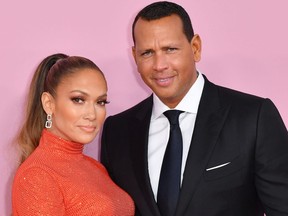 Jennifer Lopez and Alex Rodriguez arrive for the 2019 CFDA fashion awards at the Brooklyn Museum in New York City on June 3, 2019.
