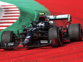 Valtteri Bottas of Finland ddrives during the Formula One Grand Prix of Austria at Red Bull Ring on July 5, 2020 in Spielberg, Austria.