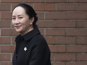 Meng Wanzhou, chief financial officer of Huawei, leaves her home to go to B.C. Supreme Court in Vancouver, Wednesday, Jan. 22, 2020.