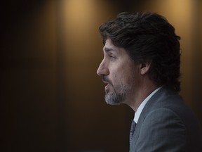 Prime Minister Justin Trudeau speaks during a news conference, Wednesday,July 8, 2020 in Ottawa.