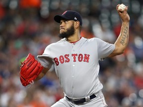 Starting pitcher Eduardo Rodriguez of the Boston Red Sox works against the Baltimore Orioles at Oriole Park at Camden Yards on June 14, 2019 in Baltimore.
