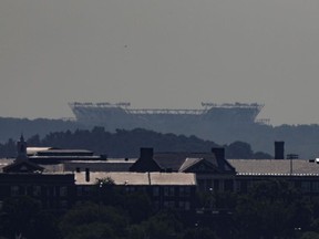 FedEx Field is seen from a distance, as the National Football League Franchise Washington Redskins continues the process in changing the team's name, in Washington, U.S., July 15, 2020.