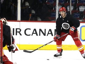 Calgary Flames defenceman Travis Hamonic released a statement explaining his decision to opt out of the NHL’s Return to Play was fear of COVID-19, based on his daughter’s hospitalization last year for respiratory illness at eight months old. Jim Wells/Postmedia