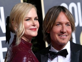 Nicole Kidman and Keith Urban attend the 76th Annual Golden Globe Awards at The Beverly Hilton Hotel in Beverly Hills, Calif., Jan. 6, 2019.
