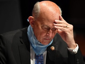 Rep. Louie Gohmert (R-TX) studies notes during the hearing in which Attorney General William Barr appears before the House Judiciary Committee on Capitol Hill in Washington, D.C., Tuesday, July 28, 2020.