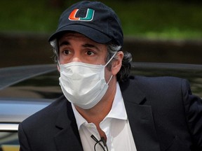 Michael Cohen, the former lawyer for U.S. President Donald Trump, arrives back at home after being released from prison during the outbreak of COVID-19, in New York City, May 21, 2020.