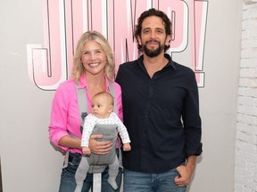 Amanda Kloots and Nick Cordero attend the Beyond Yoga x Amanda Kloots Collaboration Launch Event in New York City, Aug. 27, 2019.