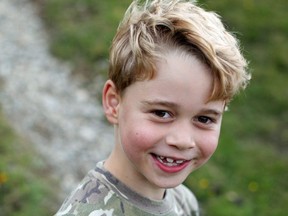 Britain's Prince George, whose seventh birthday is on Wednesday, is seen in this picture taken by his mother, the Duchess of Cambridge, earlier this month and released July 21, 2020.