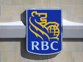 The Royal Bank of Canada (RBC) logo is seen outside of a branch in Ottawa, Ontario, Canada, February 14, 2019.