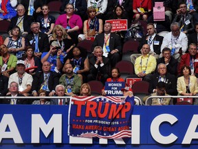 Attendees and delegates attend the fourth day of the Republican National Convention on July 21, 2016 at the Quicken Loans Arena in Cleveland, Ohio.