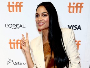 Rosario Dawson attends the "Briarpatch" premiere during the 2019 Toronto International Film Festival at TIFF Bell Lightbox, in Toronto, Sept. 7, 2019.