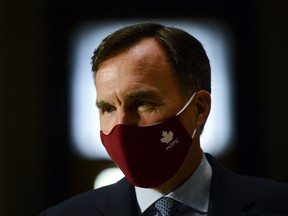 Minister of Finance Bill Morneau takes part in a media lock-up for the federal government's Economic and Fiscal Snapshot 2020 in Ottawa on Wednesday, July 8, 2020.