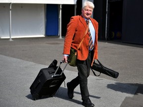 Stanley Johnson, father of Boris Johnson, arrives at a hustings event with Britain's Conservative Party leadership candidates, in Exeter, Britain, June 28, 2019.