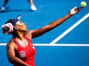Venus Williams in action during the Washington Kastles vs Philadelphia Freedoms match.