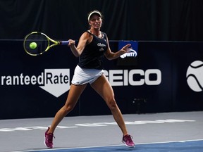 Danielle Collins in action during the New York Empire v Orlando Storm match.
