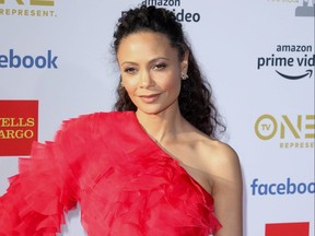 Thandie Newton arrives at the 50th NAACP Image Awards at the Dolby Theatre in Los Angeles on March 30, 2019.