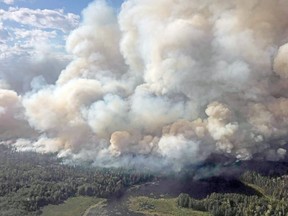 Red Lake Fire 49 is 750 hectares in size, out of control and receiving aerial fire suppression.