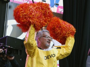 Mark Mothersbaugh of Devo performs at CBGB Music & Film Festival 2014 - Times Square Concerts on October 12, 2014 in New York City.