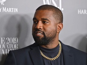 In this file photo taken Nov. 6, 2019, rapper Kanye West attends the WSJ Magazine 2019 Innovator Awards at MOMA in New York City.