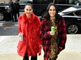 Twin sisters Nikki Bella, left, aned Brie Bella, right, gave birth only one day apart.