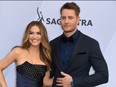 Actor Justin Hartley and his wife actress Chrishell Hartley arrive for the 25th Annual Screen Actors Guild Awards at the Shrine Auditorium in Los Angeles on January 27, 2019.