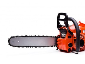 A chainsaw.