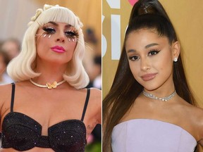 Lady Gaga, left, and Ariana Grande.