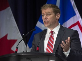 Dr. Andrew Furey gives his acceptance speech as leader of the provincial Liberal Party and premier-designate at the St. John's Convention Centre in St. John's on Monday, Aug. 3, 2020.