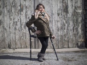 A Toronto restaurant discriminated against a woman who uses mobility devices and "publicly humiliated" her by refusing to let her use its bathroom four years ago, the Human Rights Tribunal of Ontario has ruled. Haily Butler-Henderson is photographed near her Toronto home , Friday, March 17, 2017.