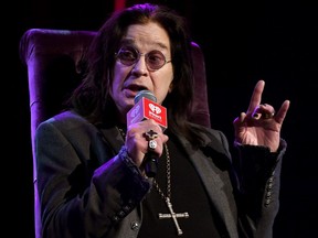 Ozzy Osbourne speaks onstage at iHeartRadio ICONS on February 24, 2020 in Burbank, California.