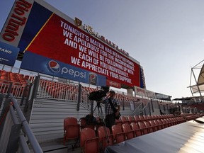 The game between Real Salt Lake and Los Angeles FC was was postponed at Rio Tinto Stadium in Sandy, Utah, Wednesday, Aug. 26, 2020.