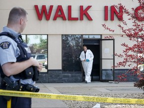 A physician died after he was attacked in an examination room at the Village Mall walk-in clinic in Red Deer, Alta., Monday, Aug. 10, 2020.