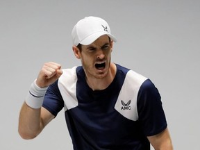 Britain's Andy Murray reacts during his match against Netherlands' Tallon Griekspoor   REUTERS/Susana Vera/File Photo ORG XMIT: FW1