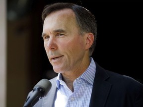 Finance Minister Bill Morneau speaks to media during a press conference in Toronto, Friday, July 17, 2020.